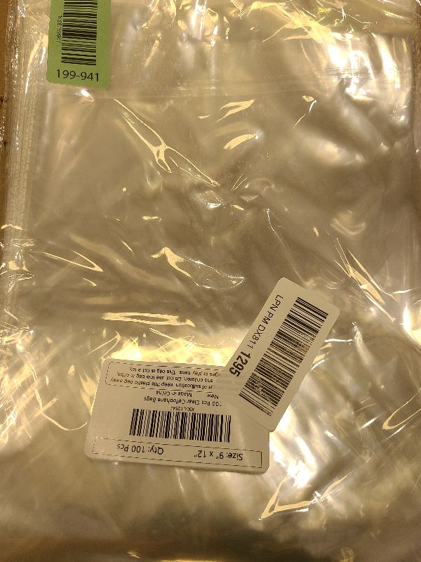 Photo 1 of 100 Pcs Clear Self Sealing Cellophane Bags 9x12 Inches for Packaging Clothes, Resealable Poly Plastic Shirt Bags for Small Business, Plastic Sleeves for Magazine A4 Letter Size Artwork (2.8Mils)