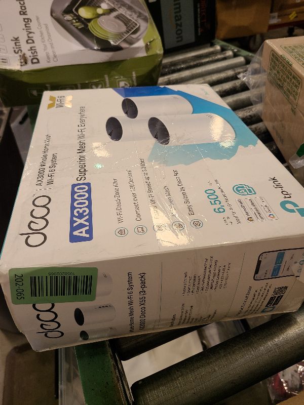 Photo 1 of TP-Link Deco X55 AX3000 WiFi 6 Mesh System - Covers up to 6500 Sq.Ft, Replaces Wireless Router and Extender, 3 Gigabit Ports per Unit, Supports Ethernet Backhaul, Deco X55(3-Pack)