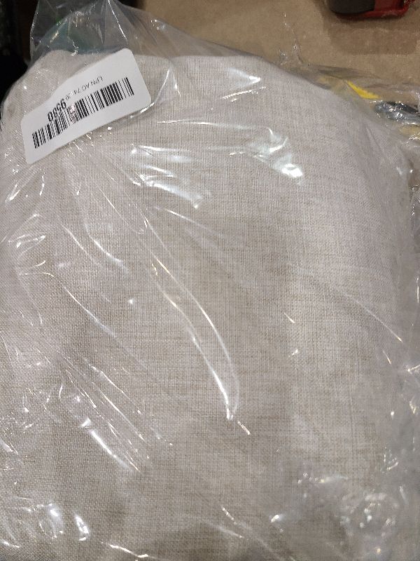 Photo 1 of 100% Blackout Curtains 84 Inch Length 2 Panels Set Farmhouse Style for Bedroom Windows/Living Room Thermal Insulated Neutral Boho Drapes Linen Blend Natural Ivory 7ft Long Hook Belt Pleated/Back Tab