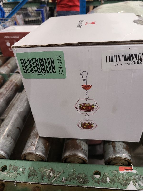 Photo 1 of 2 Pack Wide-Mouth Hummingbird Feeders with Built-in Ant Moat, Outdoors Hanging Nectar Bird Feeder Easy-Refill Top, Decorative Feeder for Garden & Patio