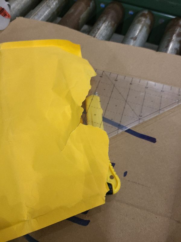 Photo 1 of 2 Pieces Folded Corner Ruler Acrylic Folded Corner Clipper Tool Simplicity 45 Degree Triangle Ruler and Quilting Template for Sewing Cutting Cutter Tools, Transparent