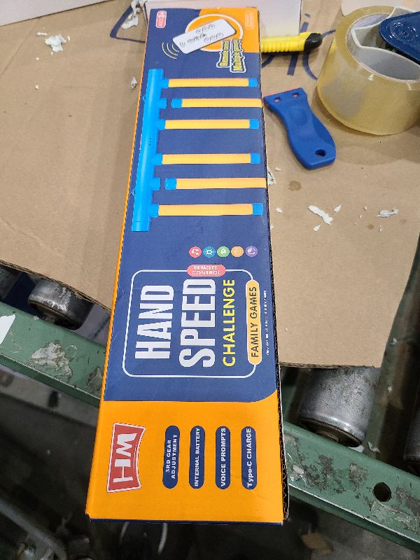 Photo 1 of 2025 Upgrade Reflex Challenge Game, Catching Sticks Game, 3 Adjustable Speed Drop Stick Game, Hand Eye Coordination Training Reaction Training Toy for Kids and Adults (Blue, with Remote Control)