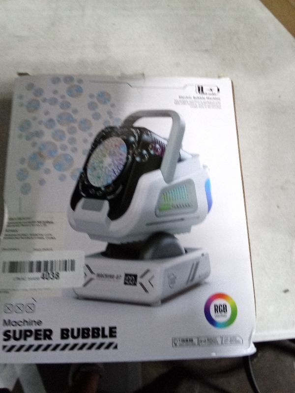 Photo 1 of 2025 Upgraded Bubble Machine with Remote Control, Automatic Rotation & RGB Lights, 1800mAh Rechargeable Battery, Type-C Charge, Bubble Maker for Kids, Weddings, Birthday Parties, Outdoor Activities
