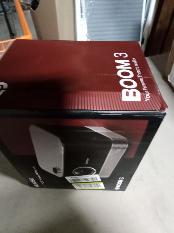 Photo 1 of 3-in-1 Projector 4K Supported, AURZEN BOOM 3 Smart Projector with WiFi and Bluetooth, 3D DoIby Audio & 36W Speakers, Auto Focus & Keystone, Netflix Official 500 ANSI Home Outdoor proyector, Black