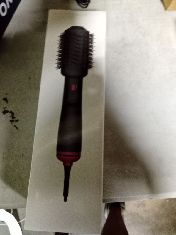 Photo 1 of 4-in-1 Hair Dryer Brush - Blow Dryer and Styler in One, Hot Air Brush with Oval Barrel for Volumizing, Suitable for All Hair Types,Red
