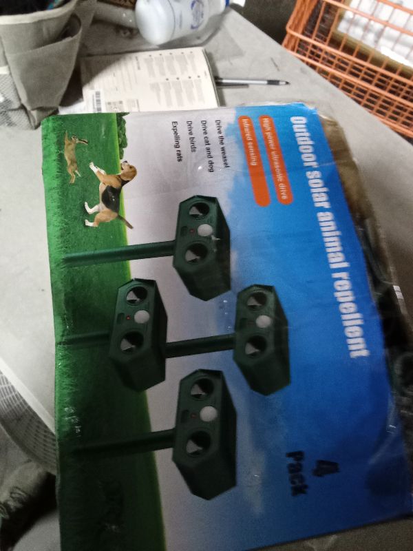 Photo 1 of 2025 Upgraded Solar Animal Repellent,Ultrasonic Animal Repeller Outdoor with Motion Sensor Cat, Squirrel, Deer, Dog, Raccoon, Skunk, Rodent,Rabbit Repellent for Yard, Garden, Lawn,4 Pack