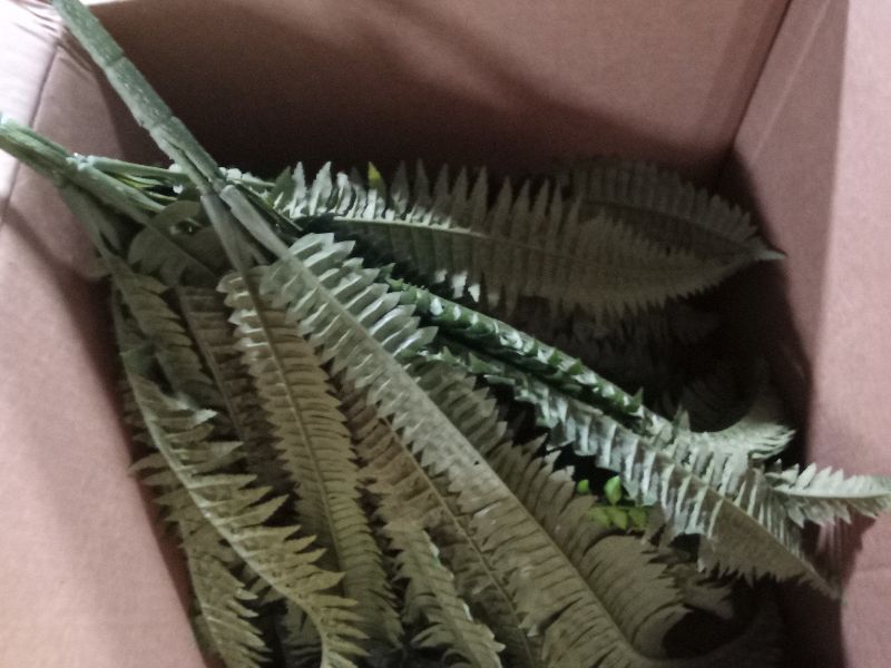 Photo 1 of 12 Pcs Mixed Eucalyptus Leaves Stems, Faux Branches with 5 Kinds of Leaves for Wedding Bouquet Table Centerpieces - Green