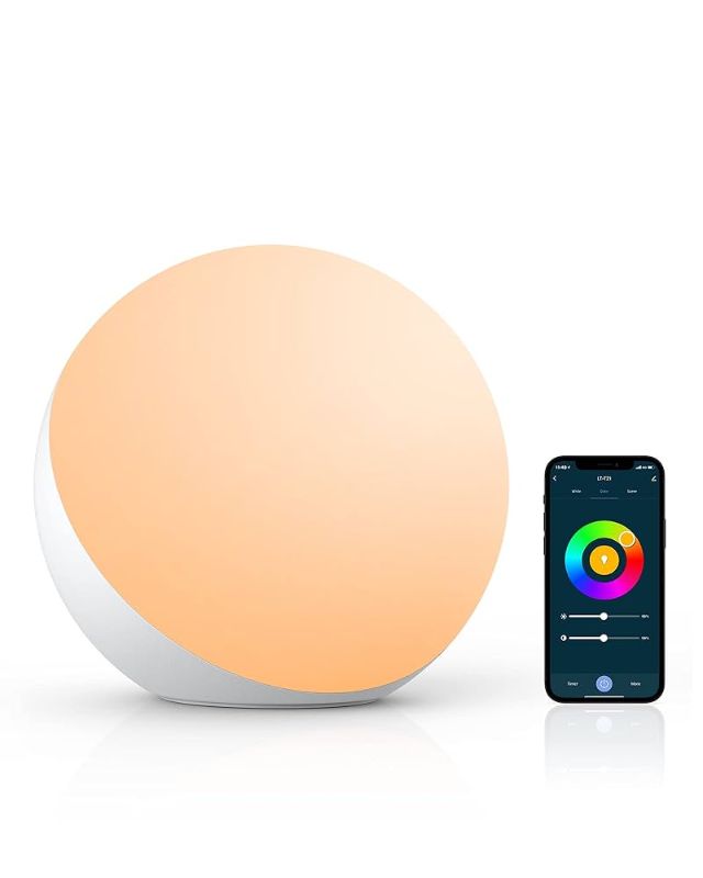 Photo 1 of  Hifree Smart Table Lamp, Dimmable Desk Lamp with App/Voice Control, LED RGB Color Changing Touch Lamp, Night Light for Bedroom Compatible with Alexa 
