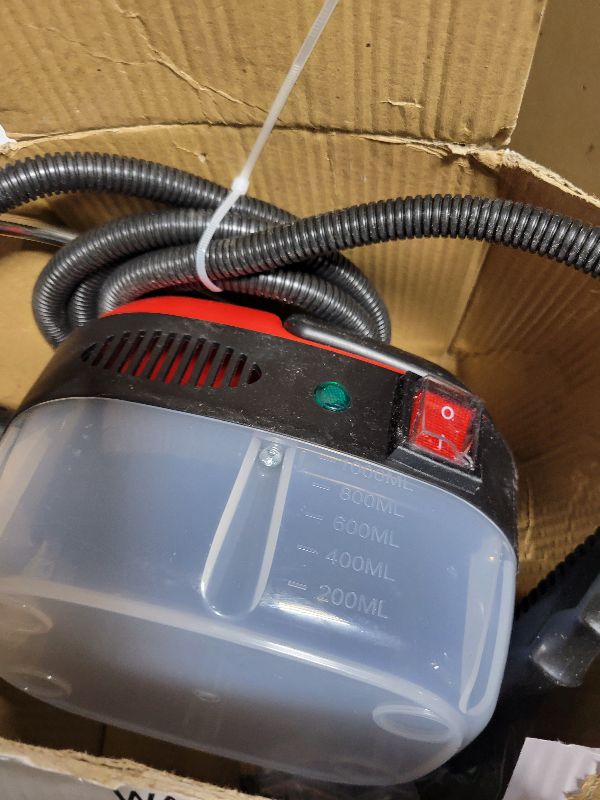 Photo 1 of 7-in-1 Handheld Steam Cleaner, 2200W High Pressure Steam Cleaner, 1.2L Portable Car Steam Cleaner for Home Kitchen, Bathroom, floor and Car Cleaning, 10s Fast Heating High Pressure Steam Cleaning, Red