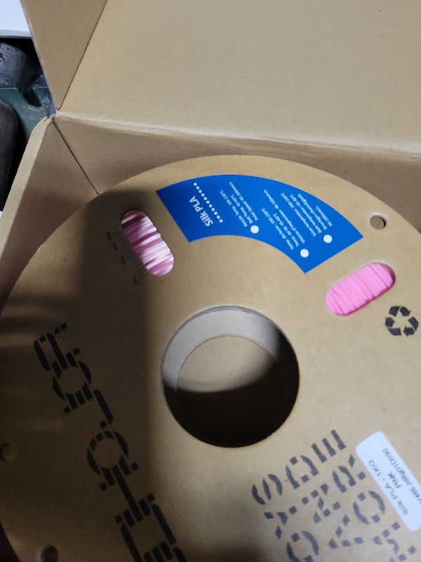 Photo 1 of 3DHoJor Silk PLA Filament 1.75mm, PLA Filament 1.75mm Silk Shiny 3D Printer Filament, 1kg Cardboard Spool (2.2lbs), Dimensional Accuracy +/- 0.03 mm, Fit Most FDM Printer?Pink?
