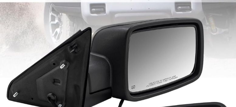 Photo 1 of  Passenger Side Mirrors Power Folding Glass Repalcement for Dodge Ram 1500 2009-2018, 2500 3500 2010-2018, 1500 Classic 2019-2024, Heated Turn Signal Convex Lens Temp Sensor Puddle Light