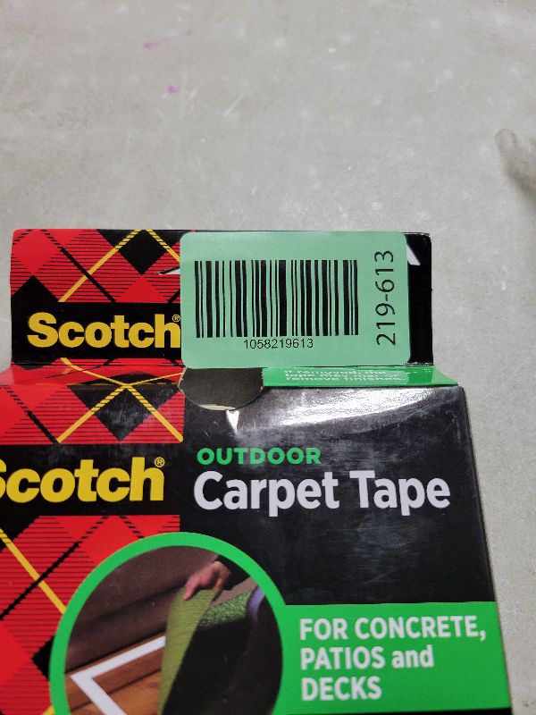 Photo 1 of 3M Scotch Double-Sided Carpet Tape 1.3 in x 40 ft – Heavy Duty Indoor/Outdoor Rug Gripper for Hardwood, Vinyl, Tile & Concrete Floors – Non-Slip Adhesive for Area Rugs and Mats