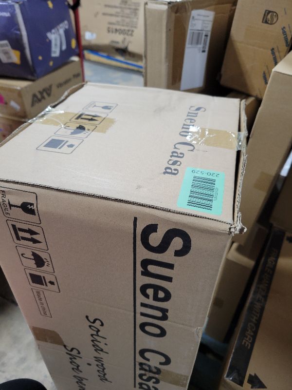 Photo 1 of 100% Solid Pine Wood Shoe Bench, Double Layer Entrance Bench,Shoe Rack with Drawers and Soft Cushions,Shoe Storage Cabinet,Dark Walnut Color.