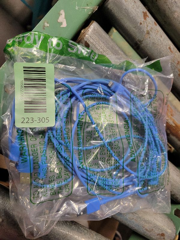 Photo 1 of 3 Pack Apple MFi Certified Charger Cable 6Ft, Lightning to USB Cable Cord 6 Foot, 2.4A Fast Charging,Apple Phone 6 Feet Long Chargers for iPhone 14/13/12/11/X/XS/XR/SE/8/7/6/5 Plus Pro Max Mini Blue