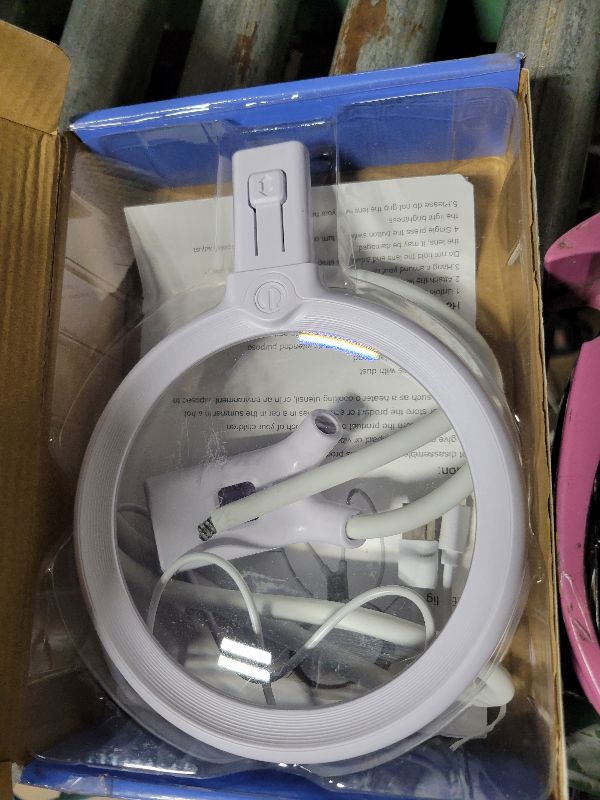Photo 1 of 10X Magnifying Glass with Light, Flexible Gooseneck Magnifier with 36 LED, 3 Light Modes, 5.2 Inch Lighted Magnifying Glass Hands Free for Seniors Sewing(White)