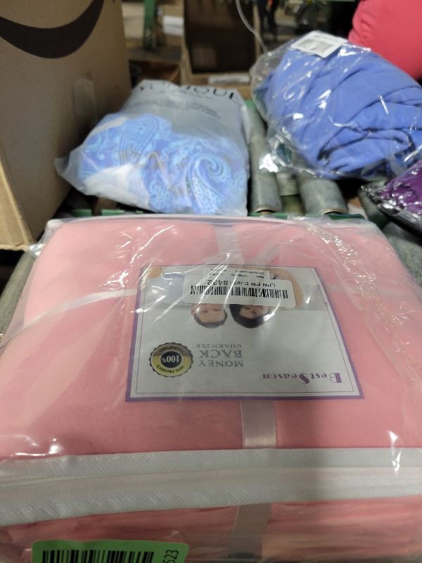 Photo 1 of 4 Piece Bed Sheet Set (Full,Peach Pink) 1 Flat Sheet,1 Fitted Sheet and 2 Pillow Cases,Brushed Microfiber Luxury Bedding with Deep Pockets