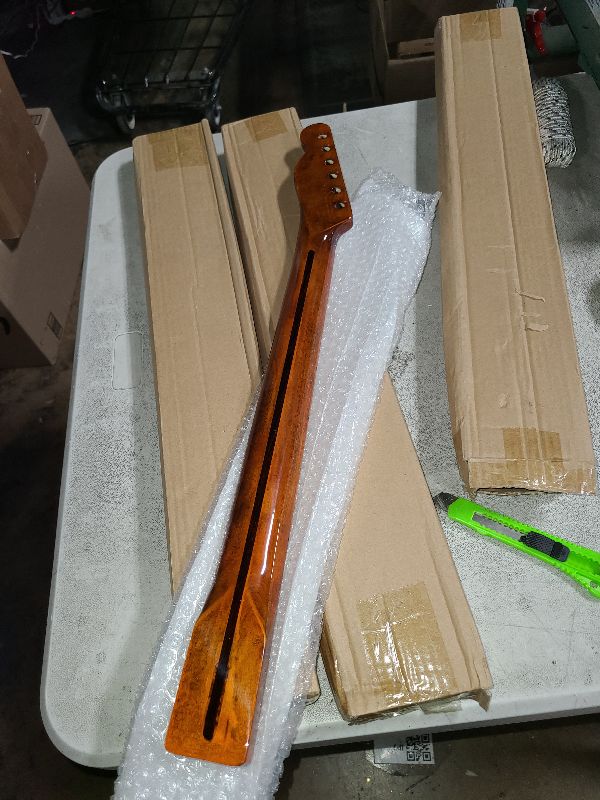 Photo 1 of 22 Fret Maple Wood Guitar Neck with Rosewood Fretboard for TL Style Electric Guitar Replacement