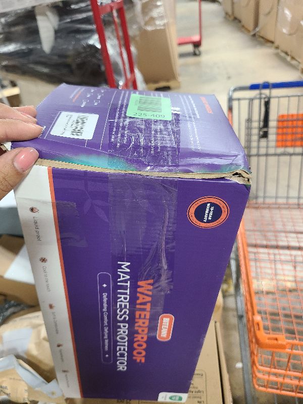 Photo 1 of 100% Waterproof Mattress Protector with High Resistance to Liquid, Breathable 3D Air King Mattress Protector, Ultra Soft Cooling Mattress Cover Hypoallergenic Quiet Bed Cover Fits 6"-21"