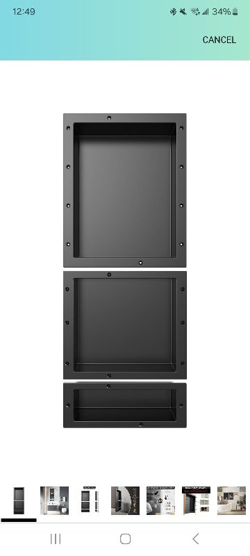 Photo 1 of (114)
Shower Niche SMC Material 53 x 43 x 15 cm Niche for Shower Wall Shower Niches Ready for Tile Shower Niche Shelf Black