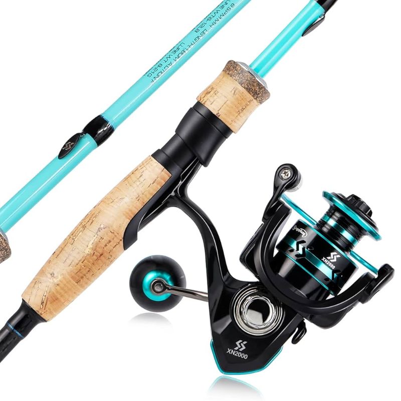 Photo 1 of Sougayilang Fishing Rod and Reel Combo9 Stainless Steel Guides Fishing Pole with Spinning Reel Combo for Saltwater and Freshwater
