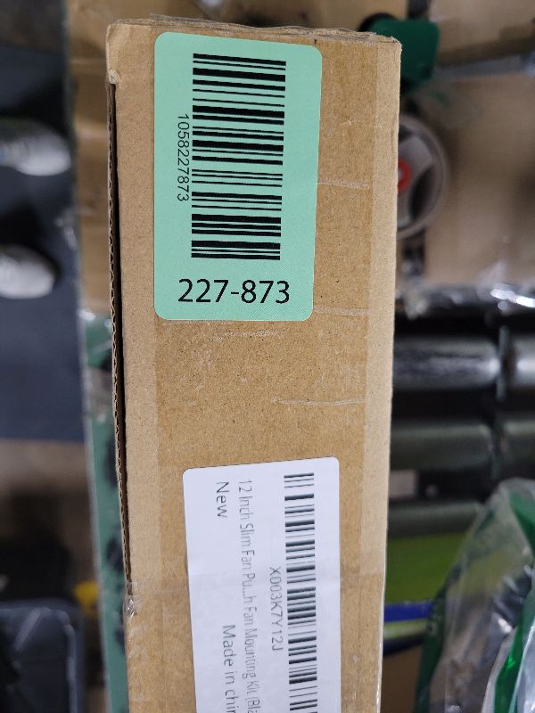 Photo 1 of 12 Inch Slim Fan Push Pull Electric Radiator Cooling Fan Universal High Performance 12V 80W Motor with Fan Mounting Kit (Black)