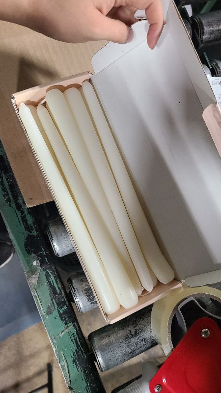 Photo 1 of 10 Inch Ivory Taper Candles, 10 Pack Unscented Candlesticks for Dinner, Wedding, Christmas, Seasonal Celebration and Home Decoration