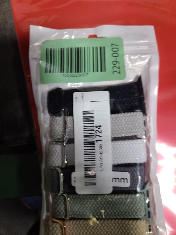Photo 1 of 6 Pack Thin Stretchy Braided Compatible with Apple Watch Band 38mm 40mm 41mm 42mm 44mm 45mm 46mm 49mm Women Men, Solo Loop Nylon Slim Strap for iWatch Bands Series 10 9 8 7 SE 6 5 4 3 2 1 Ultra