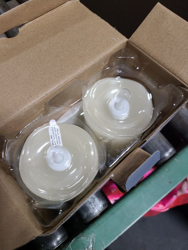 Photo 1 of TECHLONG Flameless Candles with Remote Timer, 3D Moving Flickering Flame Battery Operated Candles Lasting 1000+ Hours, 3" x 5" Ivory Real Wax Electric LED Pillar Candles, Set of 2