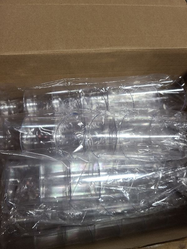 Photo 1 of 100 Pack Mini Dessert Cups with Spoons Small Plastic 3 oz Slanted Round Shooter Disposable Clear Plastic Parfait Appetizer Cup for Tasting Sample Appetizers