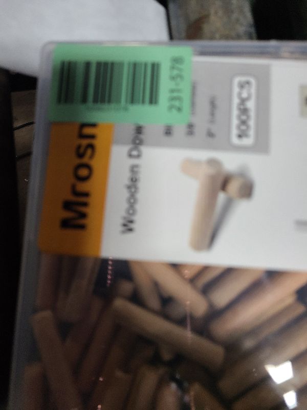 Photo 1 of 100 Pcs Wooden Dowel Pins, 3/8 x 2 inch Fluted Wood Dowels Hardwood Pegs for Sofa Frames, Heavy Furniture Repair, Large-Scale Wood Projects