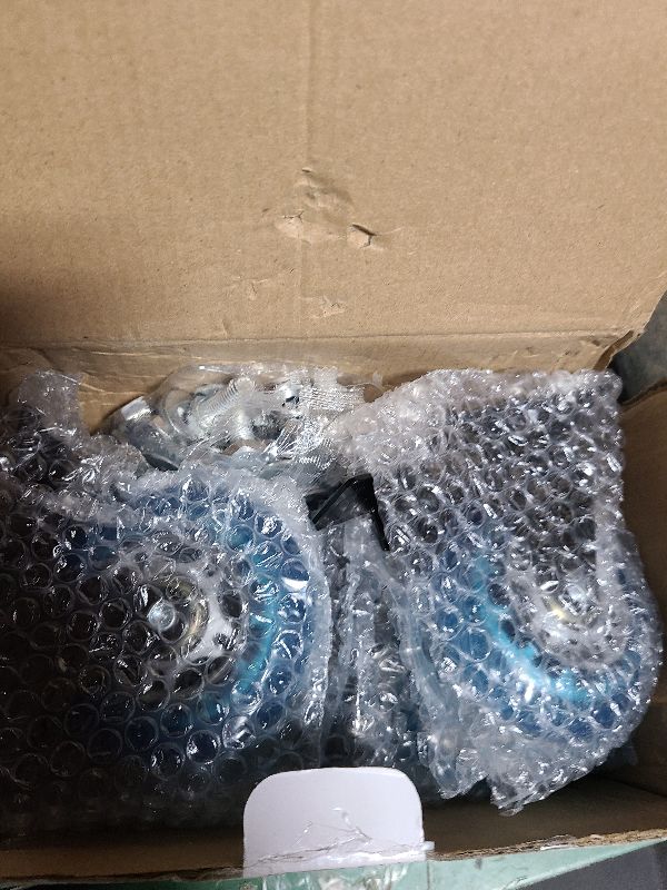 Photo 1 of 3 in Plate Caster Wheels - Heavy Duty with Brake 1200LBS,Industrial Casters Set of 4,Locking,360 °Swivel,No Noise Polyurethane Castors,Non Marking Blue Castor Wheels for Furniture,Carts,Cabinet,Table
