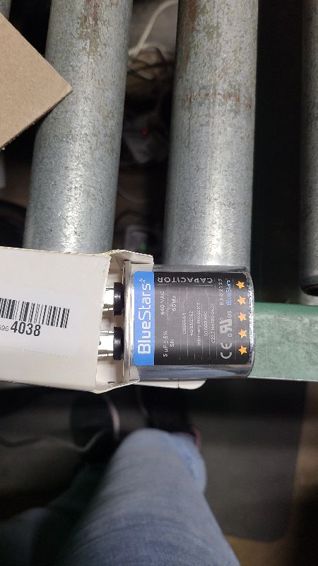 Photo 1 of [2025 Upgraded] BlueStars 5 uF MFD ±5% 370-440VAC Oval Run Start Capacitor Replacement Part - for AC Motor Run or Fan Start and Cool or Heat Pump Air Conditioner - Replaces 97F5705 Z97F5705 97F95702