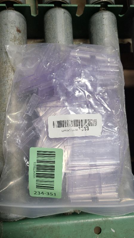Photo 1 of 50pcs Labels for Storage Bins Plastic Label Clip, Basket Labels Clip On Wire Shelf Price Label Holder Merchandise Sign Display Holder, 50pcs Label Insert Included (6x4cm)
