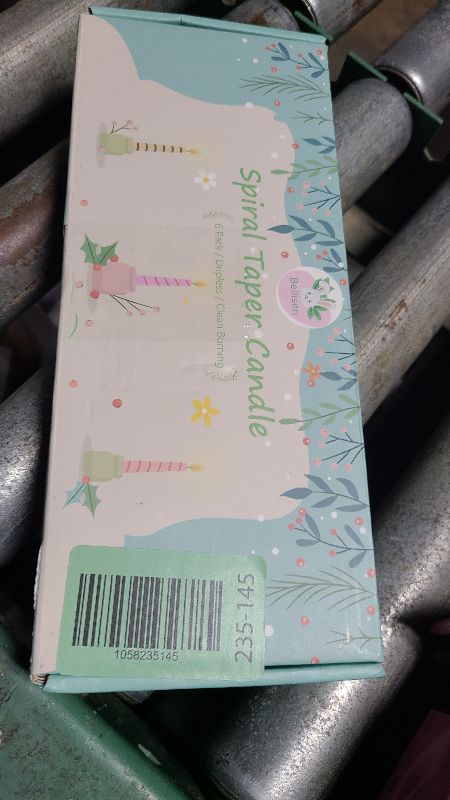 Photo 1 of 6 Pack 10 Inch Sage-Green Spiral Taper Candles for Christmas and Spring Home Decoration, Unscented Dripless Twisted Candlesticks for Dinner St. Patrick's Day Earth Day and Garden Parties