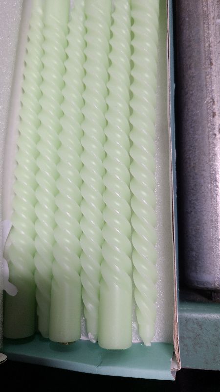 Photo 1 of 6 Pack 10 Inch Sage-Green Spiral Taper Candles for Christmas and Spring Home Decoration, Unscented Dripless Twisted Candlesticks for Dinner St. Patrick's Day Earth Day and Garden Parties