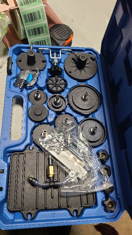 Photo 1 of Orion Motor Tech Brake Master Cylinder Bleeder Kit, Brake Bleeder Kit with 12 Master Cylinder Adapters, Brake Bleeding Tool Compatible with Lexus BMW Toyota Audi More, Brake Fluid Bleeding Kit