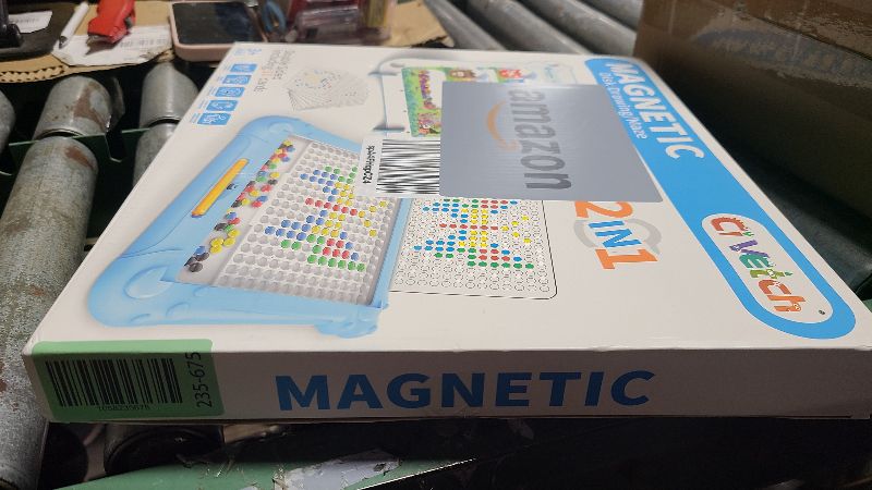 Photo 1 of 2-IN-1 Large Magnetic Drawing Board for Toddlers Kids, Magnetic Color and Number Maze, Magnetic Dot Art Board for Kids, Montessori Education Travel Toys for Boys Girls Age 3 4 5 6 7 8 Years Old