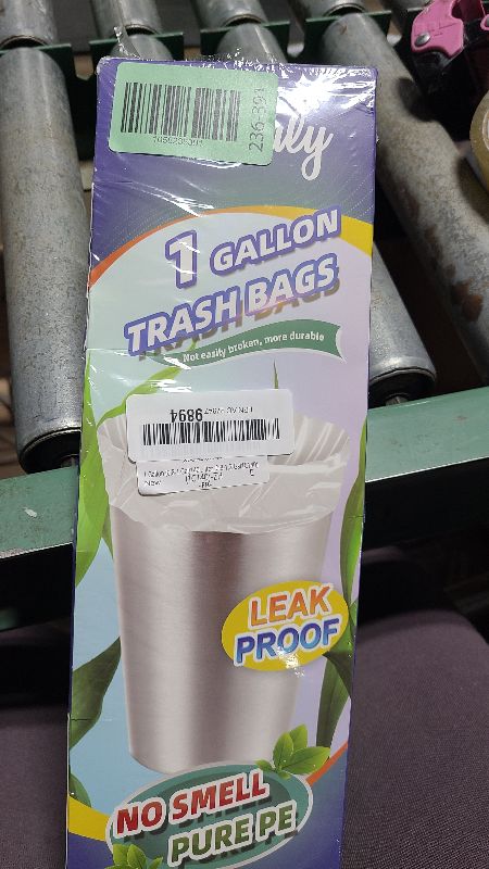 Photo 1 of 1 Gallon 140 pcs (0.8-1 Gal) Small Clear Trash Bags, Strong 0.8 Gallon 1 Gallon 1.2 Gallon Garbage Bags, Bathroom Trash Can Bin Liners,Mini Bags Waste Basket Liner,Fit 3,4.5 Liter, 0.8-1.2 Gal?1C140)