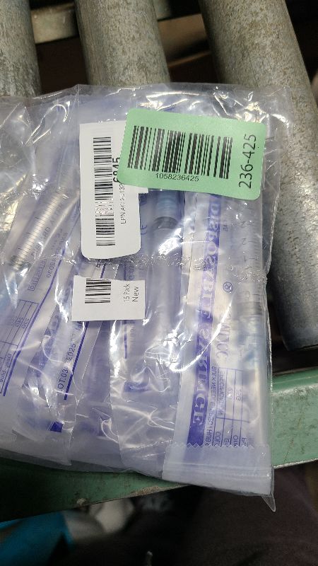 Photo 1 of 15 Pack 3ml 23Ga Plastic Syringe with Measurement for Scientific Labs and Industrial Dispensing, Disposable Individually Wrapped (15, 3ml-23Ga)
