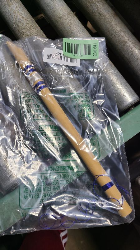 Photo 1 of 13 Inch Authentic Indian Wooden Bamboo Flute in 'E' Key Fipple Woodwind Musical Instrument Recorder Traditional Bansuri Handcrafted Novelty Decoratives & Collectibles