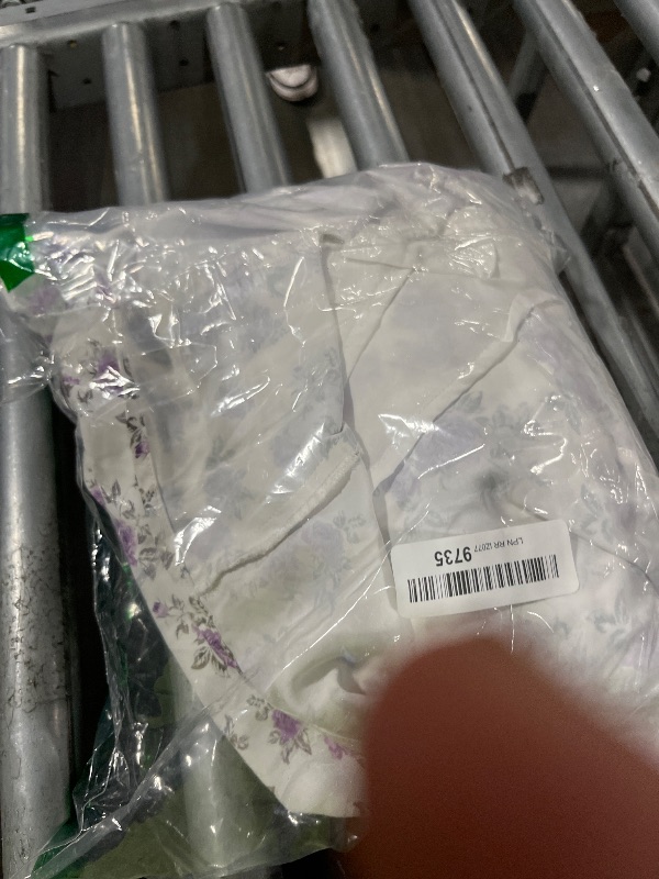 Photo 1 of **MINOR DAMAGE**LOOK AT PHOTO**
Scarlet Darkness Floral Flowy Dress for Women Square Neck Long Split Milkmaid Dress White Purple Floral M