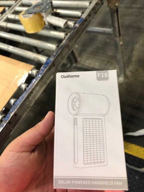 Photo 1 of ***NO CHARGER**Portable Handheld Fan, 19000 RPM 100 Speeds Adjustable Mini Personal Fan, USB or Solar Rechargeable, Can as Emergency Power, Digital Display, Gifts for Women Men Travel/Camping/Outdoor Adventure