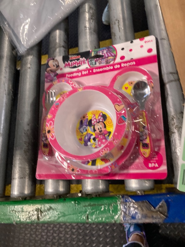 Photo 1 of The First Years Disney Minnie Mouse Dinnerware Set - Toddler Plates and Toddler Utensils- 4 Piece Set