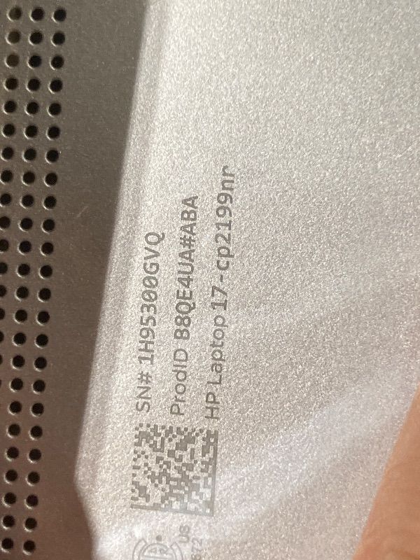 Photo 1 of ***PASSWORD LOCK***
HP 17.3 inch Laptop, HD+ Display, AMD Ryzen 5 7520U, 16 GB RAM, 512 GB SSD, AMD Radeon Graphics, Windows 11 Home, Natural Silver, 17-cp2199nr