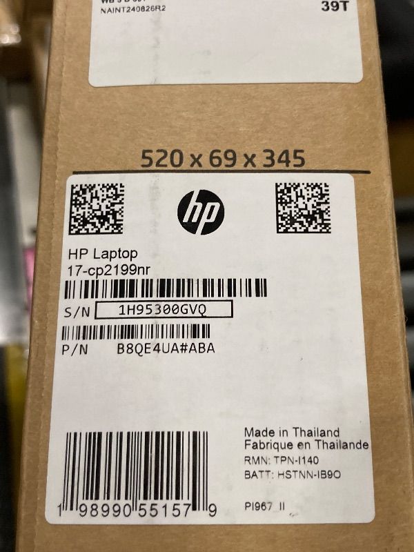 Photo 1 of ***PASSWORD LOCK***
HP 17.3 inch Laptop, HD+ Display, AMD Ryzen 5 7520U, 16 GB RAM, 512 GB SSD, AMD Radeon Graphics, Windows 11 Home, Natural Silver, 17-cp2199nr