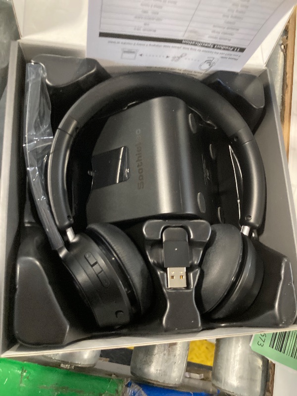 Photo 1 of (Upgraded Version) Wireless Headset, Bluetooth Headset with Noise Cancelling Microphone, Best Headphones with Mic Mute & USB Dongle for PC/Computer/Laptop/Cell Phones/Remote Work/Call Center