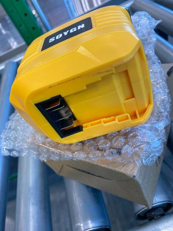 Photo 1 of *Missing Parts - Check clerk notes*
200W Portable Power Inverter for DeWALT 20V,Outdoor Generato Battery Converter with 2 USB&LED&AC Battery Powered Outlet,Convert DC 18V/20V to AC 110V-120V Portable Power Station(Tool Only)