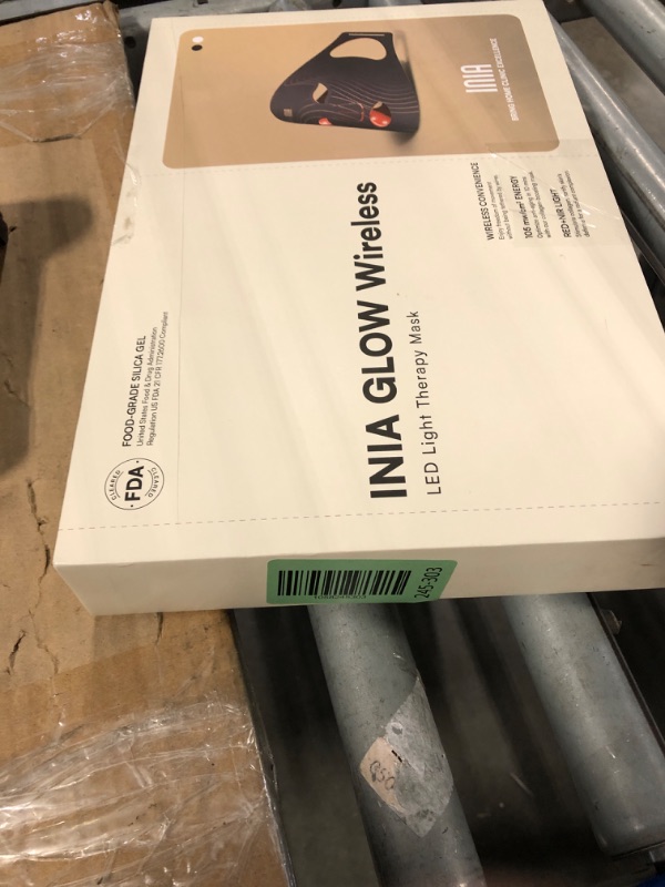 Photo 1 of *Minor Damaged - Check clerk notes*
INIA Red Light Therapy Mask for Face, Glow Wireless LED Face Mask Light Therapy with Near-Infrared Red Light (NIR), Rechargeable and Ergonomic Design for Home & Travel