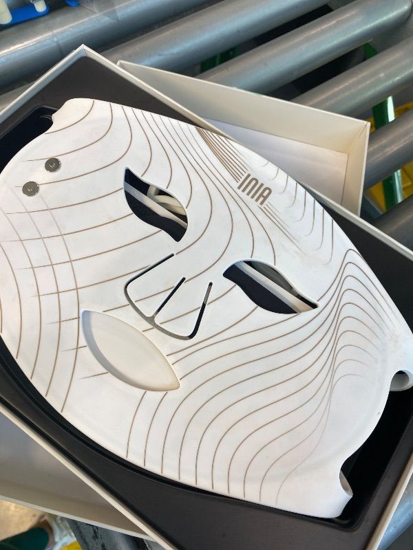 Photo 1 of *Minor Damaged - Check clerk notes*
INIA Red Light Therapy Mask for Face, Glow Wireless LED Face Mask Light Therapy with Near-Infrared Red Light (NIR), Rechargeable and Ergonomic Design for Home & Travel