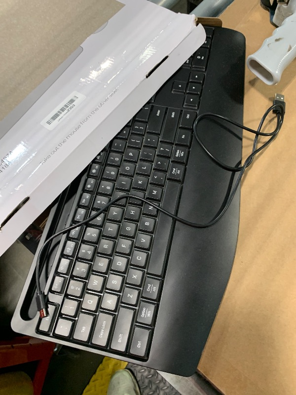 Photo 1 of *****CORRET ITEM**** Wireless Keyboard and Mouse Combo - Dual System RGB Backlit Mouse and Keyboard,2.4G Rechargeable,Full-Sized Ergonomic Silent Design with Phone Holder for Windows Mac PC Laptop (Black-V1)